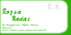 rozsa madai business card